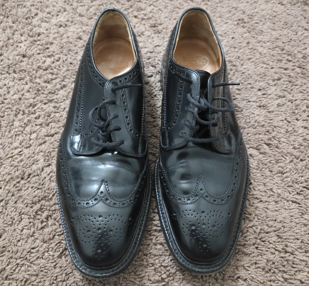 Church's Black Leather Brogue Derby Shoes  10US UK 90